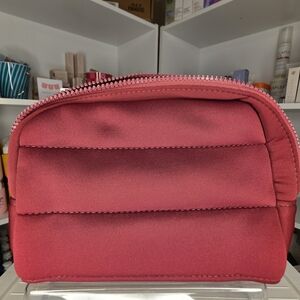 Red Quilted Cosmetic Bag